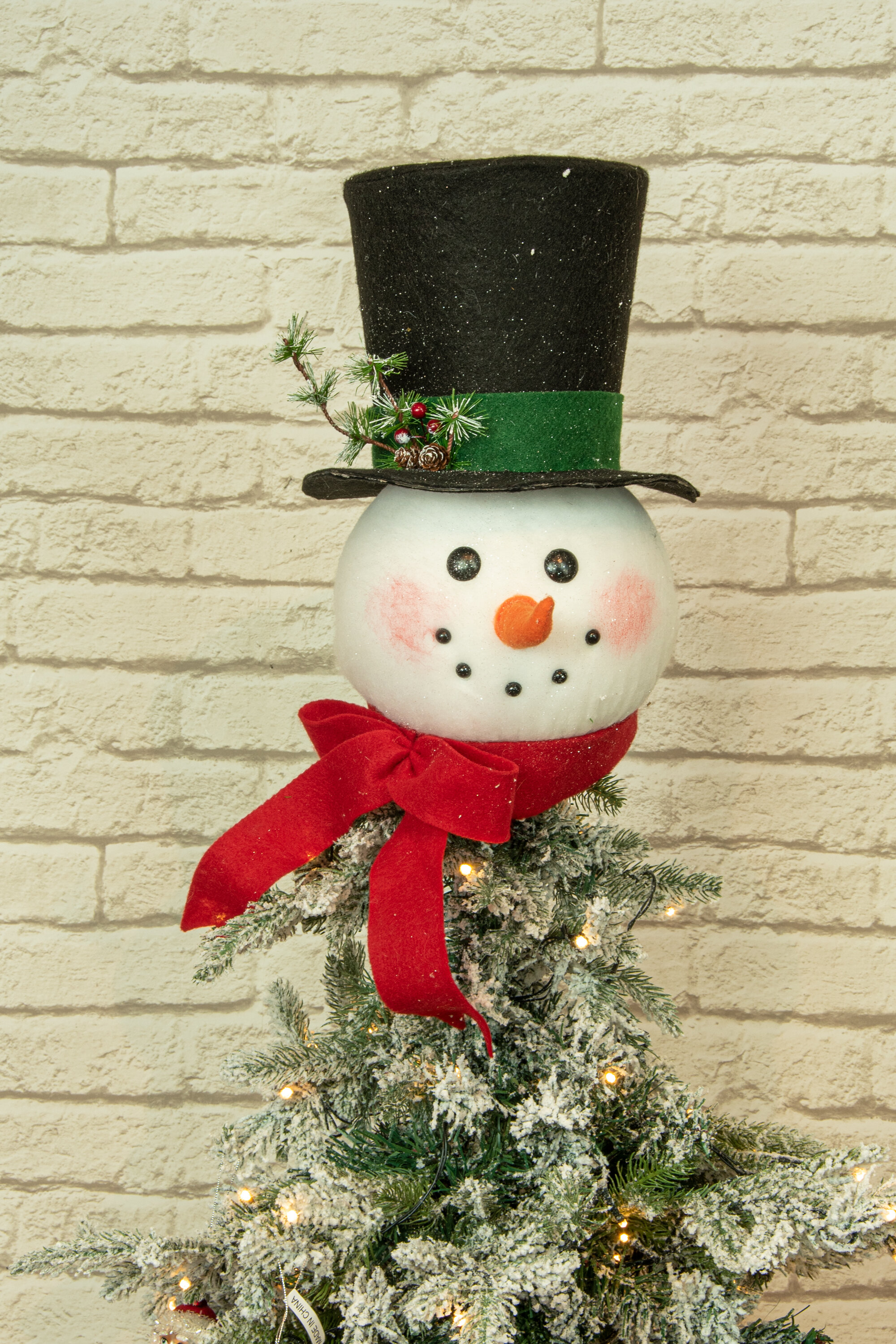 Snowman Tree Topper, Christmas discount Tree Topper, Christmas Decor, Christmas Lights